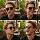 Trendy Black Aviator Polarized Men's Sunglasses UV 400 Protection 8929