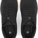 KESCOO Men's Casual Dress Shoes Comfortable Oxfords Fashion Breeze Footwear Tennis Walking Sneakers, Black 9.5