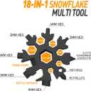 Gifts for Men, 18-in-1 Snowflake Multitool, Valentines Day Gifts for Him, Anniversary Birthday Gifts for Men Husband Him, Mens Valentines Gift for Dad Who Have Everything, Cool Gadgets Tools (Black)