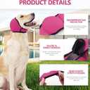 JOHNBOLIN Dog Ear Muffs & No Shake Ear Wrap for Hematoma, Bathing, Drying, Swim& Noise Anxiety Relief- Elastic Waterproof Ear Protector with Calming Hoodie Design for Grooming/Head Ear Cover (Pink, M)