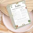 Baby Predictions & Advice Cards for New Parents Fun Baby Shower Games and Activities, Locally Grown Farmers Market Themed Party Decorations Supplies, 5x7 -25 Pcs -C02