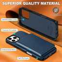 TUCCH Wallet Case for iPhone 16 Pro Max, [Undetachable] PU Leather Wallet with RFID Blocking [6 Card Holder] Magnetic Closure, Protective Shockproof Phone Cover for iPhone 16 Pro Max, Dark Blue