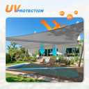 TANG 10' x 10' x 14' Sun Shade Sail Right Triangle Shade Canopy Patio Cover UV Block Permeable Cloth Fabric for Pergola Backyard Porch Deck Garden Carport Awning Outdoor Activity, Grey