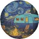 Starry Sky Spare Tire Cover Wheel Protectors Weatherproof Sun Protection Covers Universal for SUV Jeep Travel Trailer 16"