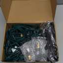 Vintage C9 Christmas Lights Outdoor, 50 FT C9 String Lights with 50 Clear Bulbs, Waterproof Christmas Tree Light for Outdoor Indoor Xmas Roofline Backyard Garden Patio Home Holiday Decor, Green Wire