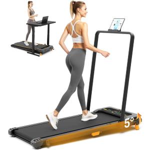 Walking Pad Treadmill, WALKWAKE 8% Incline Walking Pads, Compact Under Desk Treadmill for Home, 330lb Capacity 2.5HP Running Machine for Walking Jogging with LED Display
