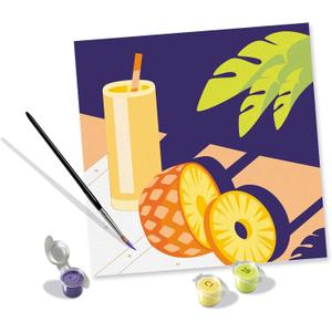 Ravensburger Creart Pineapple Mocktail Paint by Numbers Kit for Adults, 8.74 inches x 8.74 inches