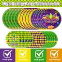 Mardi Gras Party Supplies 120pcs Disposable Mardi Gras Mask Paper Plates and Napkins for Mardi Gras Masquerade Party Decorations Cups for Mardi Gras Carnival Party Supplies, Serve 30