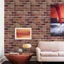 Rugreat Red Brick Peel and Stick Wallpaper Faux Brick Contact Paper for Cabinets Self Adhesive Removable Wallpaper for Backsplash Waterproof Textured Contact Paper for Fireplace Vinyl 17.3inW 393inL