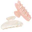 2 Pack Hair Claw Clips for Women Acrylic Claw Clips for Thick Hair Non-slip Clip for Hair Large Claws Hair Accessories for Women and GirlsWhite&Pink