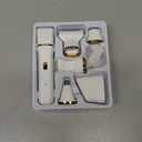 KINGTEE 5-in-1 Electric Bikini Trimmer for Women  IPX7 Waterproof Shaver, Cordless Body & Facial Razors for Women, Ceramic Blades, USB-C Rechargeable, Painless Hair Removal Kit (White)