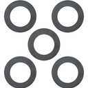 1-3/4" (45mm) ID x 2-3/4" (71mm) OD Nitrile Rubber Seal Washer Gasket – Fits 1-3/4" Tub Drain, 1" Bulkhead Fittings for 1-3/4" Hole Size – Water Tanks, Rain Barrels, Aquariums, Plumbing (5-Pack)