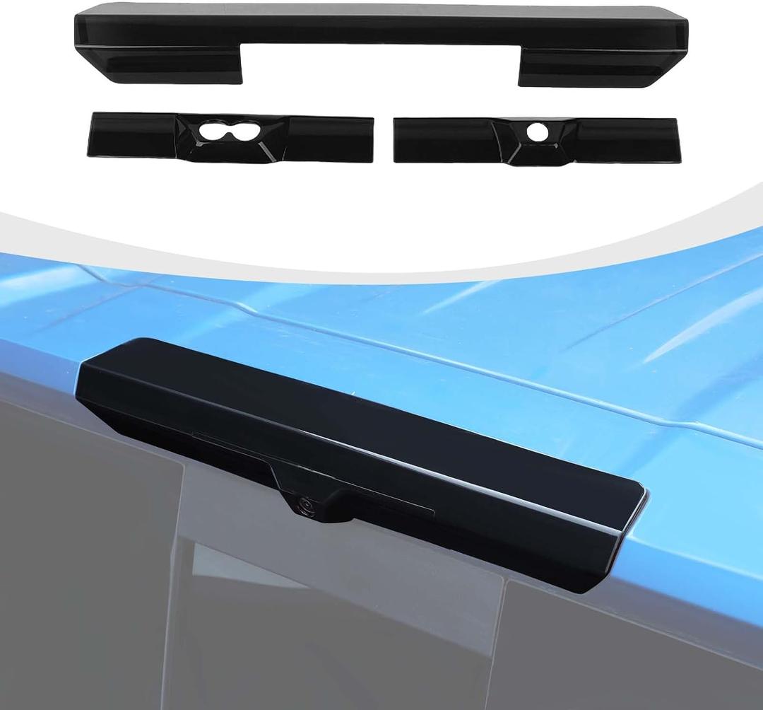 RAZPOY Smoke 3rd Third Brake Light Cover Trim Compatible with Chevy Silverado & GMC Sierra 2022 2023 2024 2025 2026, Smoked Black