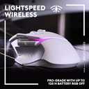 Logitech G502 X Plus Wireless Gaming Mouse: Optical Switches, LIGHTSYNC RGB, 13 Buttons, Infinite Scroll Toggle, <130 hr Battery Life, USB-C, PowerPlay Wireless Charging Capable, for PC/MacOS - White