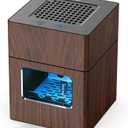 Multifunctional Smokeless Ashtray,HEPA Filter Smokeless Ashtray Indoor with Lighter,USB Rechargeable Smoke Removing ashtray for home,bedroom,office,car(Dark walnut)(AP078)