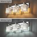 Modern 3-Light Chrome Crystal Bathroom Vanity Wall Light