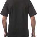 Pro Club Men's 3-Pack Heavyweight Cotton Short Sleeve Crew Neck T-Shirt (Black, XXXL)