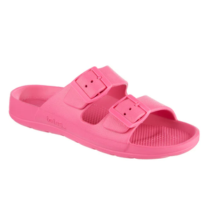 Totes Women's Double Buckle Adjustable Slide with Everywear Pink 4-5 Totes Women's Double Buckle Adjustable Slide with Everywear Pink 4-5
