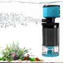 Submersible Aquarium Filter, Upgraded 15-50 Gallon Fish Tank Filter with Fish Guard, Internal Whisper Pump for Turtle Tank, Debris Tray, Fresh/Saltwater