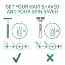 Bambaw Men Safety Razor with 5 Double Edge Safety Razor Blades, Single Blade Razor for Men & Women, Plastic Free Stainless Steel Razor - Sea Green