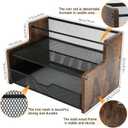 Bathroom Counter OrganizerWood & Iron Spice Rack Organizer - Space Saving Desktop Storage Shelf for Kitchen Countertop, Office, Bathroom,Easy Assembly