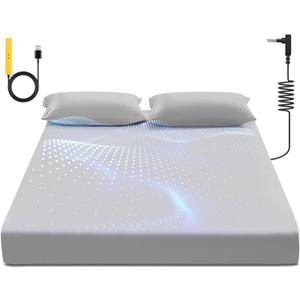 Grounding Sheet, 90% Organic Cotton+10% Pure Silver Organic Fitted Grounded Sheet for Improved Sleep, Earth Connecting Bedding - Healthy Sleep Therapy (Gray, Queen(60.2 * 80.1 * 15inch))