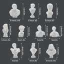 10Pcs Mini Greek Statue, Classical Small Greek Statues Collection, Mini Bust Statue Set for Home Office Decor