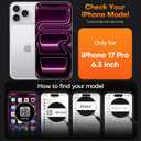 3 x TAURI for iPhone 17 Pro Case, Full Camera Protection with Screen Protector, Anti-Yellowing Military-Grade Protection Shockproof Slim Phone Case for iPhone 17 Pro, Pink
