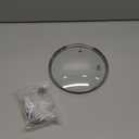 7 Inch Tempered Glass Lid, Steam Vented Cookware Cover, Dishwasher & Oven Safe up to 400F, Universal Replacement for Pans & Skillets, 304 Stainless Steel Rim with Arc Handle