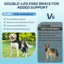 Dog Knee Brace for Hind Leg Support Dog Leg Brace with Metal Stabilizers for Dogs with Torn ACL, Luxating Patella, Ligament Injuries & Hip Dysplasia, Limping or Osteoarthritis Recovery,4XS