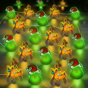 [Timer] 10 FT 30 LED Christmas Lights - Battery Operated Christmas String Lights for New Year Winter Christmas Decorations Indoor Outdoor Holiday Party Decorations