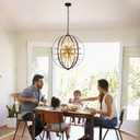 MEIXISUE Modern Sputnik Chandelier,Black Gold Globe Crystal Firework Pendant Light Fixture Industrial 12-Light for Entryway Foyer Kitchen Dining Living Room UL Listed