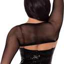 Traitorous Women's Black Fishnet Fingerless Shrug (Black)