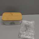 Cheese Container for Refrigerator,Shredded Cheese Container with Bamboo Lid,Ceramic Cream Block Sliced Cheeses Storage Box,Grated,Cheddar Cheeses Saver for Fridge,Kitchen Organizer