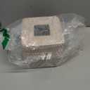 Rattan Tissue Box Cover Natural Woven Facial Napkin Holder Square with Lid 5.7 x 5.7 x 5.5 Inch (White)