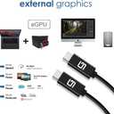 USB-C to USB-C Cable (40Gbps) SuperSpeed [Certified] USB4 to USB Type-C, 100W Power (USB 3.1 & 3.2 Compatible) Nylon Braided, Dual 4k or Single 5k @60hz Display (1.6ft/40Gbps)