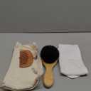 Belula 100% Boar Bristle Hair Brush Set (Medium). Soft Natural Bristles for Thin and Fine Hair. Restore Shine And Texture. Wooden Comb, Travel Bag and Spa Headband Included!