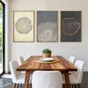 Anyzal Neutral Abstract Tree Ring Wall Art Black Beige Gray Wood Stump Wall Decor Modern Minimalist Tree Spiral Art Prints for Living Room Bedroom Dining Room 16x24 Inch 3 Pieces