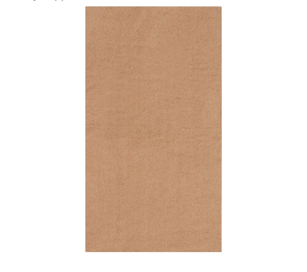 Juvale 200 Pack Brown Kraft Paper Napkins for Kraft Party Supplies - 7.8 x 4.4 In