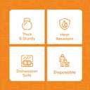 GUSTO [25 Sets 8-Inch Square Foil Pans with Lids - Disposable Food Containers, Aluminum Foil Pans For Baking, Cooking, Storing and Preparing Food (Formerly Comfy Package)