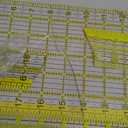 Acrylic Ruler 7 Piece Set, Non Slip Rings 50 Pieces, Quilting Rulers, Size (6"x24"), (2"x24"), (3"x18"), (3"x8"), (1.5"x12"), (1"x12"), (1"x6") (Yellow-7 Piece Set)