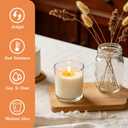 SUPMIND 15 Pack Glass Candle Jars, 7oz Clear Candle Containers with Bamboo Lids, Empty Candle Jars for Making Candles - Dishwasher Safe, 7 fl.oz