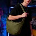 Canvas Messenger Crossbody Hobo Bag Crescent Trendy Shoulder Tote Purse Women Men Casual Dumpling Sling Bag