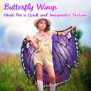 Double-Sided Printing Butterfly Costume for Women and Girls Butterfly Wings Adult Cape Halloween Costumes Fairy Wings (Kids)