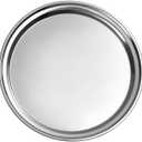 15-Inch Round Stainless Steel Catering Tray, Mirror-Polished Finish, Silver Platter for Appetizers and Hors D'oeuvres, Dishwasher Safe