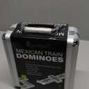 Queensell Mexican Train Dominoes Set with Numbers, Double 12 Dominoes Sets for Adults, Mexican Domino Train for Adults and Family - Domino Sets 91 Tiles with Aluminum Case