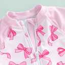 Yccutest Little Toddler Girl Long Sleeve One Piece Swimsuit Pink Bow Print Rash Guard Bathing Suit for Girls Kids Swimwear (12-18 Months)