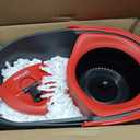O-Cedar EasyWring Microfiber Spin Mop & Bucket Floor Cleaning System + 2 Extra Refills, Red/Gray