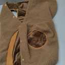 Tuff Pupper Fleece Dog Hoodie Sweater | Teddy Sherpa Outer & Soft Polar Fleece Lining | Adjustable Fit Winter Coat with Hood, Leash Hole, Ribbed Cuffs | for XL Dogs (Brown, XL) (60-80 lbs (X-Large))