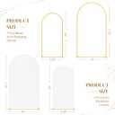 Toolterritary Metal Arch Backdrop Stand and Cover Set of 2, Sturdy 7.2FT, 6FT Party Backdrop Set, Wedding Arch Frame and Cover Set for Birthday, Baby Shower,Christmas, Anniversary